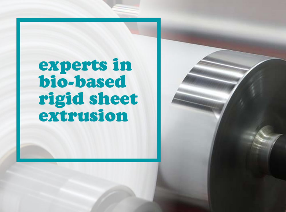 Large Machine extruding bio-based Rollstock