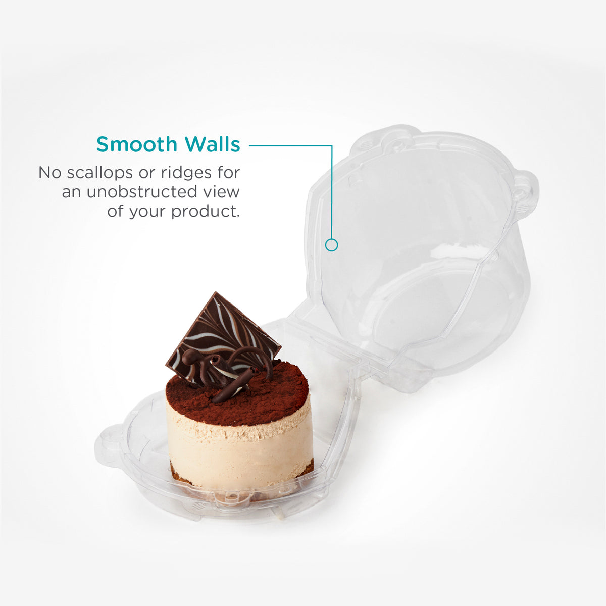 Dessert ToGo Containers Compostable Clamshell for Dessert.