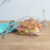 Delicious croissant stored in a crystal clear plant based container, ready to eat at any time