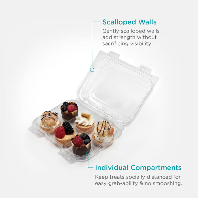 scrumpcious treats in a 6 compartment container