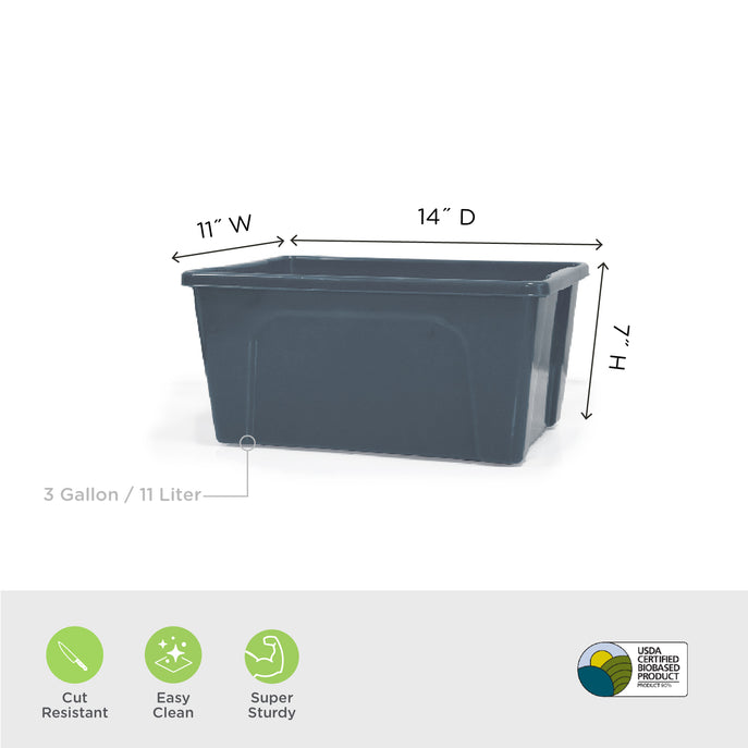 3 Gallon/11 Liter Plant-Based Compact Storage Caddy (0948)