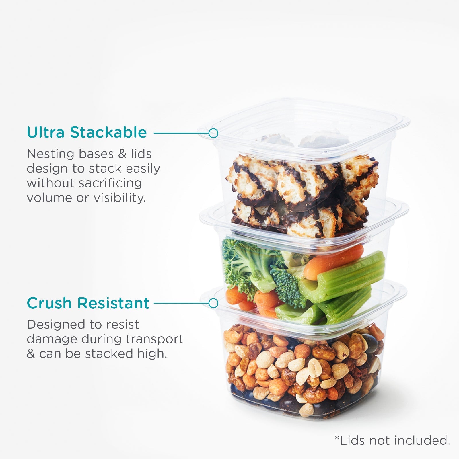 Essential Everyday Reusable Containers, Divided Entree, 24 Fluid Ounce, Food Storage