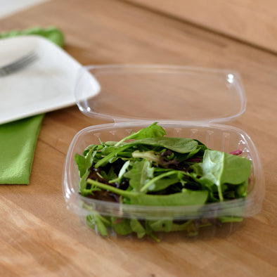 versatile clamshell container with greens for your salad