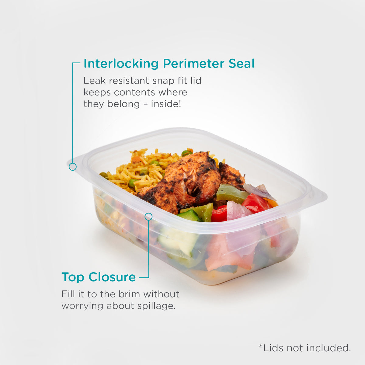 Opaque Microwavable Take-Out Containers | 32 oz Certified Compostable ...