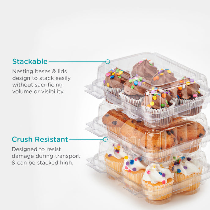Stack'n Go Cupcake Containers - Mini - 24 Pack | 12 Sets