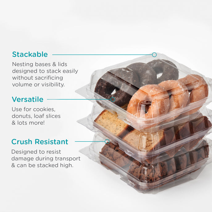 Double Row 3" Cookie, Donut & Sliced Loaf Angled Display Package (0136)