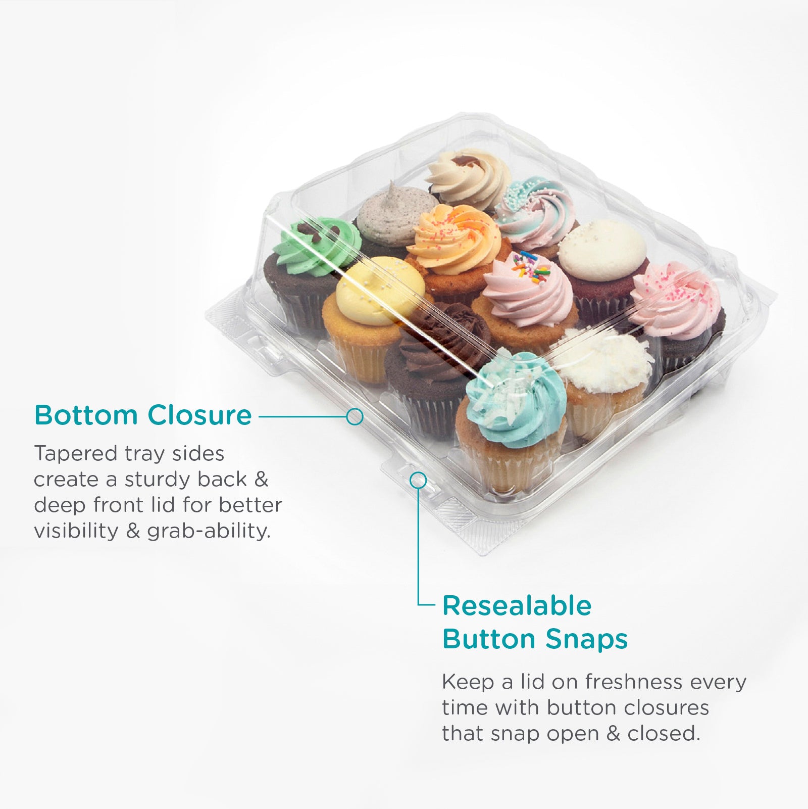 Planet Friendly snug design 12-pack Mini Cupcake & Muffin Package.