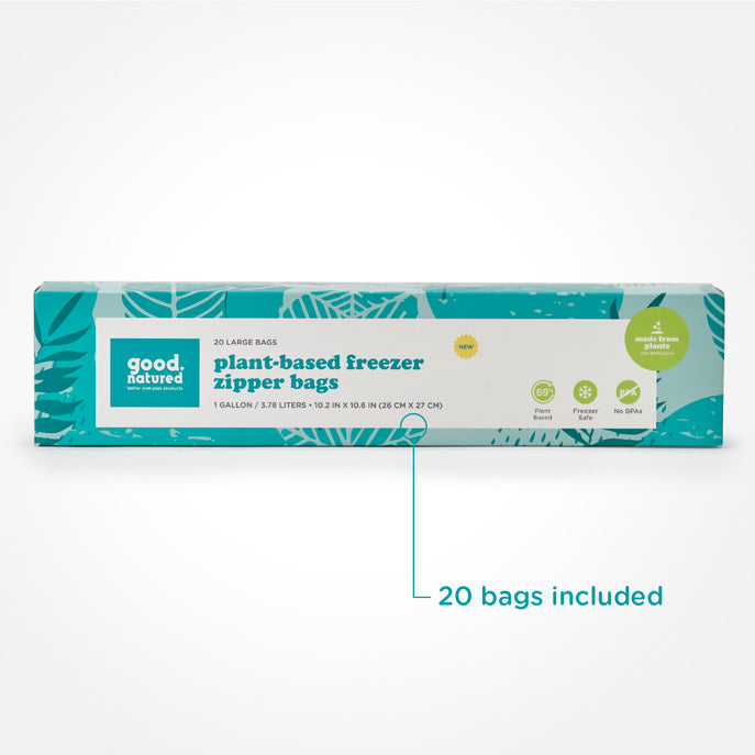 Plant-based Large Freezer Zipper Bags